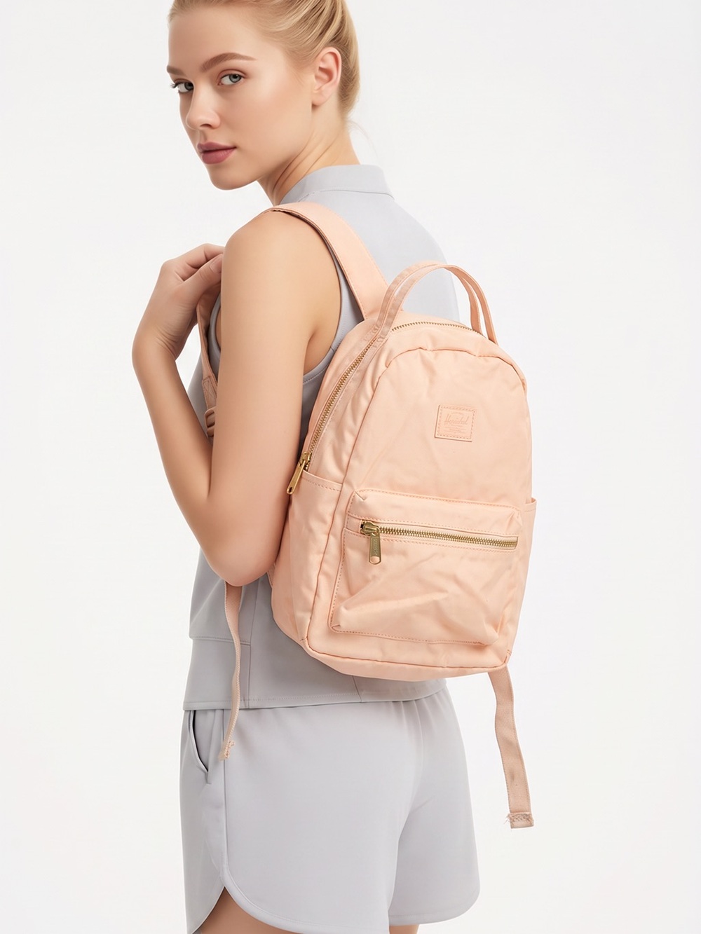 Herschel Supply Company Peach Backpack with Zippers